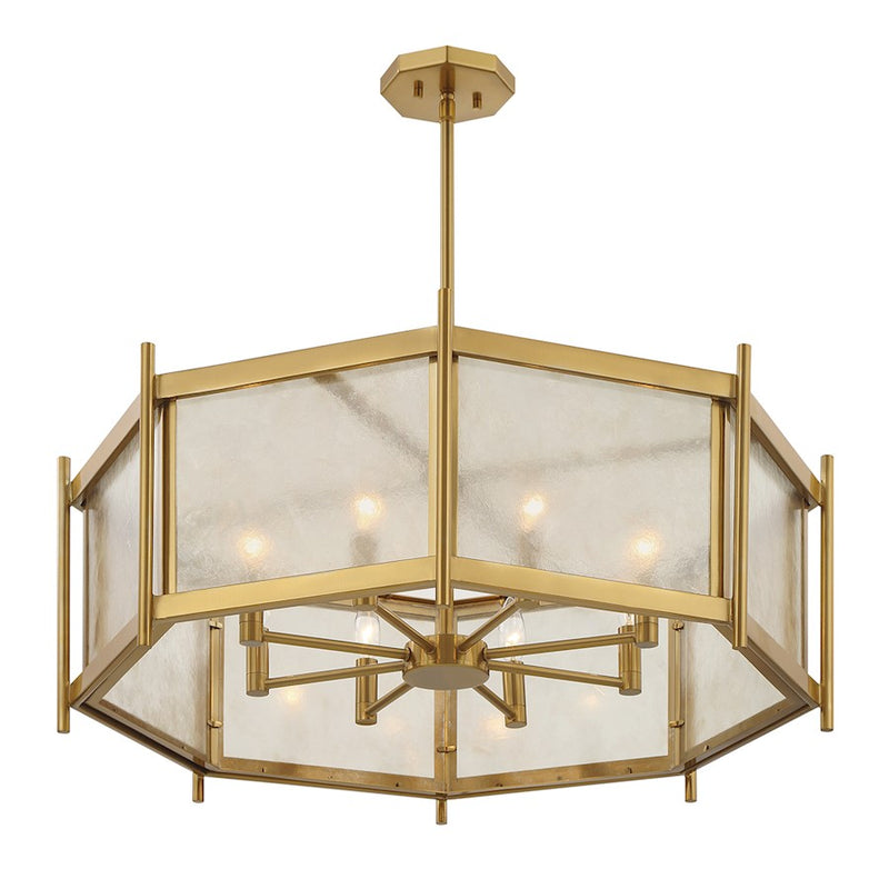 Savoy House Jacobs 8-Light Chandelier, Warm Brass