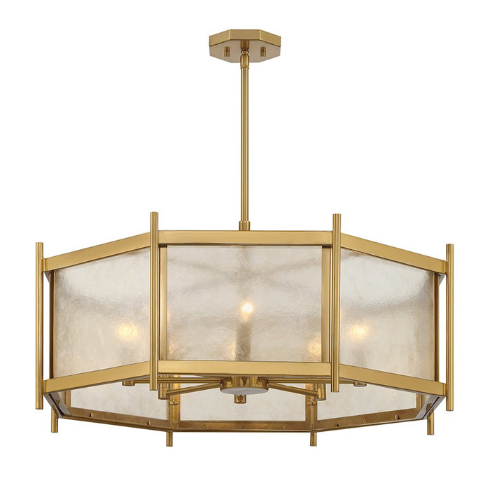 Savoy House Jacobs 8-Light Chandelier, Warm Brass