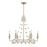 Savoy House Iris 6-Light Chandelier, White/Warm Brass Accents - 1-3804-6-142