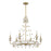 Savoy House Iris 6-Light Chandelier, White/Warm Brass Accents