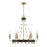 Savoy House Iris 6Lt Chandelier, Black/Brass - 1-3804-6-143