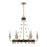 Savoy House Iris 6Lt Chandelier, Black/Brass