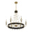 Savoy House Iris 6Lt Chandelier, Black/Brass