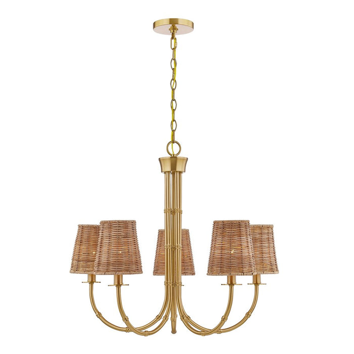 Savoy House Ashbury 5 Lt Chandelier, Warm Brass - 1-3960-5-322