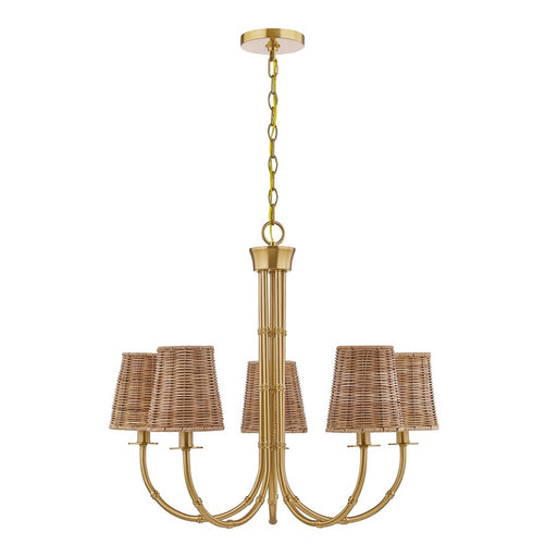 Savoy House Ashbury 5 Lt Chandelier, Warm Brass