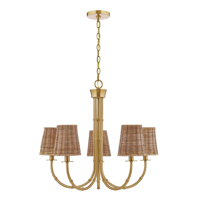 Savoy House Ashbury 5 Lt Chandelier, Warm Brass