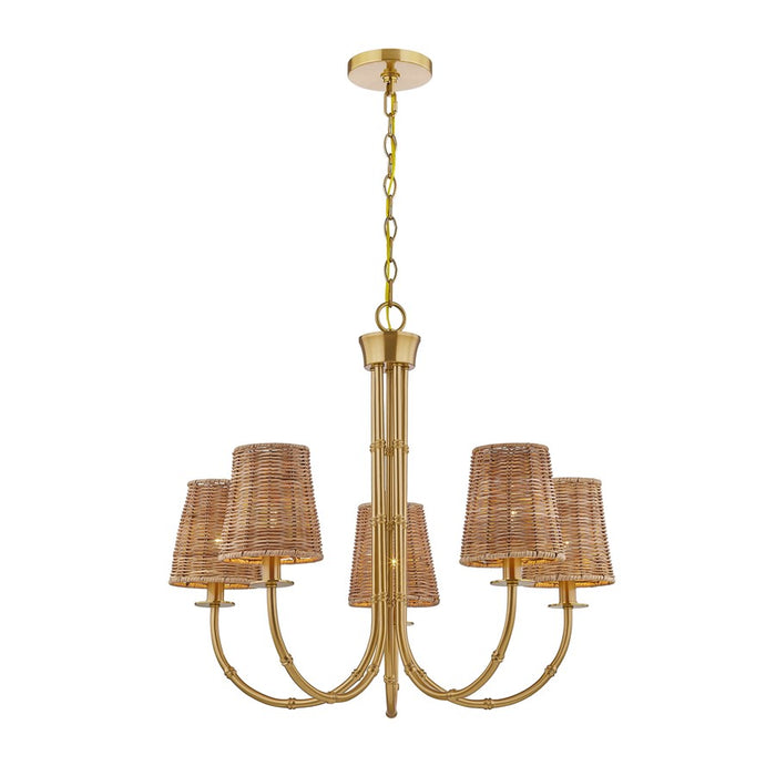 Savoy House Ashbury 5 Lt Chandelier, Warm Brass