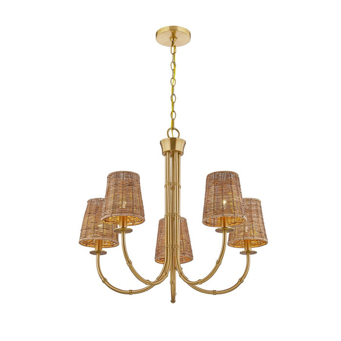 Savoy House Ashbury 5 Lt Chandelier, Warm Brass