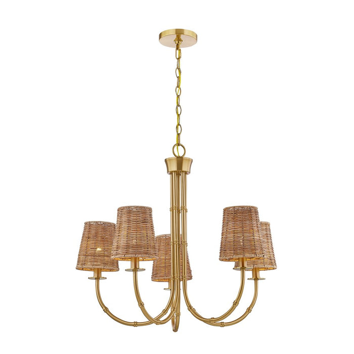 Savoy House Ashbury 5 Lt Chandelier, Warm Brass