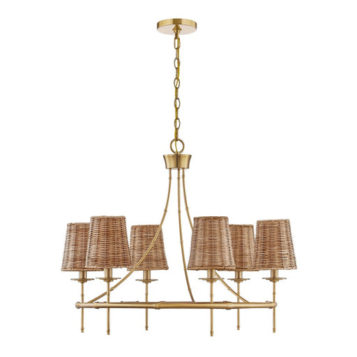 Savoy House Ashbury 6 Lt Chandelier, Warm Brass
