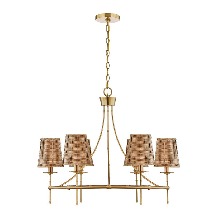 Savoy House Ashbury 6 Lt Chandelier, Warm Brass