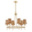 Savoy House Ashbury 6 Lt Chandelier, Warm Brass