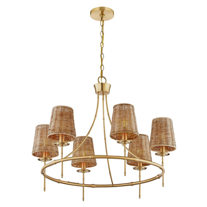 Savoy House Ashbury 6 Lt Chandelier, Warm Brass