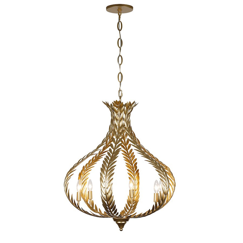 Savoy House Atlas 6-Light Chandelier, Grecian Gold