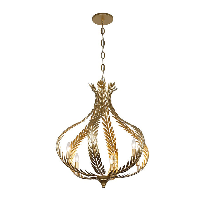 Savoy House Atlas 6-Light Chandelier, Grecian Gold