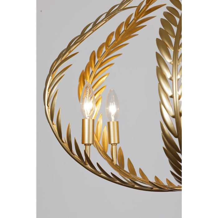 Savoy House Atlas 6-Light Chandelier, Grecian Gold