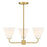 Savoy Essentials Blair 3 Light Chandelier, Warm Brass/Strie - 1-4013-3-322