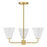 Savoy Essentials Blair 3 Light Chandelier, Warm Brass/Strie