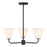 Savoy Essentials Blair 3 Light Chandelier, Matte Black/Strie - 1-4013-3-89