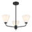 Savoy Essentials Blair 3 Light Chandelier, Matte Black/Strie
