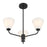 Savoy Essentials Blair 3 Light Chandelier, Matte Black/Strie