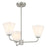 Savoy Essentials Blair 3 Light Chandelier, Satin Nickel/Strie