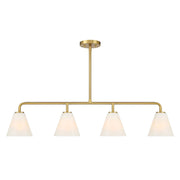 Savoy Essentials Blair 4Lt Linear Chandelier, Warm Brass/Strie - 1-4014-4-322