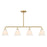 Savoy Essentials Blair 4Lt Linear Chandelier, Warm Brass/Strie - 1-4014-4-322