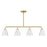 Savoy Essentials Blair 4Lt Linear Chandelier, Warm Brass/Strie
