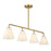 Savoy Essentials Blair 4Lt Linear Chandelier, Warm Brass/Strie