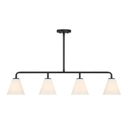 Savoy Essentials Blair 4Lt Linear Chandelier, Matte Black/Strie - 1-4014-4-89