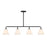 Savoy Essentials Blair 4Lt Linear Chandelier, Matte Black/Strie - 1-4014-4-89