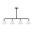 Savoy Essentials Blair 4Lt Linear Chandelier, Matte Black/Strie