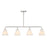 Savoy Essentials Blair 4Lt Linear Chandelier, Satin Nickel/Strie - 1-4014-4-SN