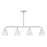 Savoy Essentials Blair 4Lt Linear Chandelier, Satin Nickel/Strie