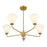 Savoy Essentials Blair 5 Light Chandelier, Warm Brass/Strie