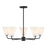 Savoy Essentials Blair 5 Light Chandelier, Matte Black/Strie - 1-4015-5-89