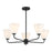 Savoy Essentials Blair 5 Light Chandelier, Matte Black/Strie