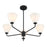 Savoy Essentials Blair 5 Light Chandelier, Matte Black/Strie