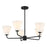Savoy Essentials Blair 5 Light Chandelier, Matte Black/Strie