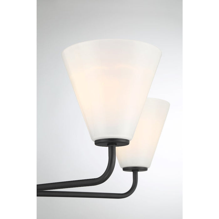 Savoy Essentials Blair 5 Light Chandelier, Matte Black/Strie