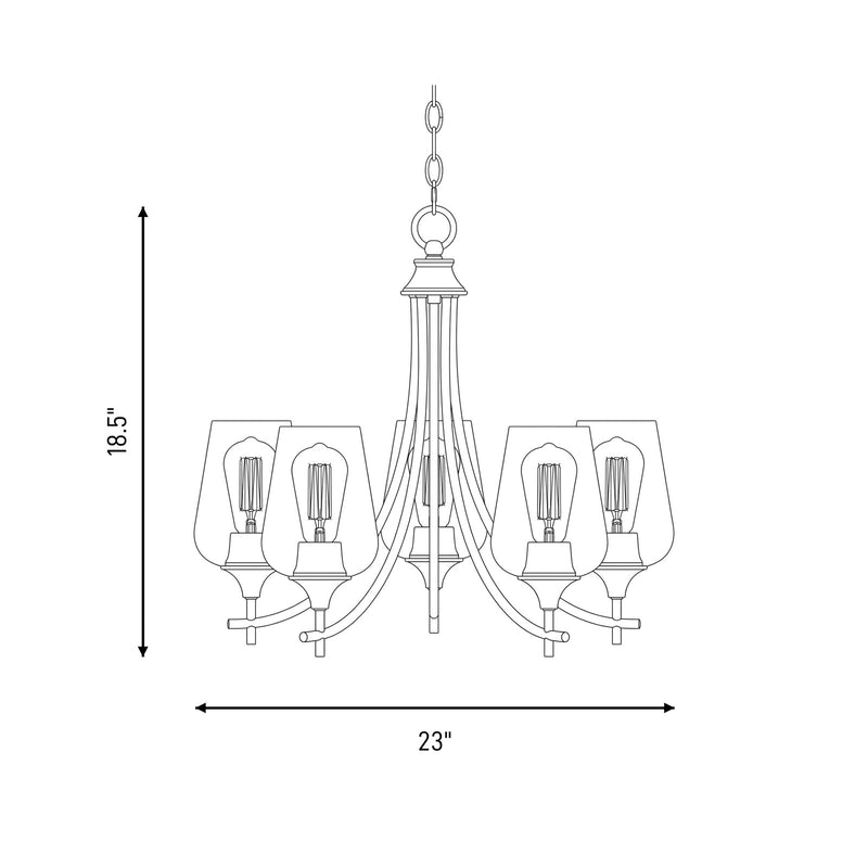 Savoy House Octave 5-Light Chandelier, English Bronze