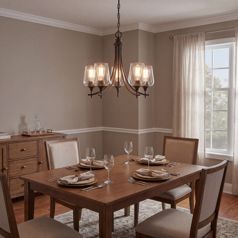 Savoy House Octave 5-Light Chandelier, English Bronze