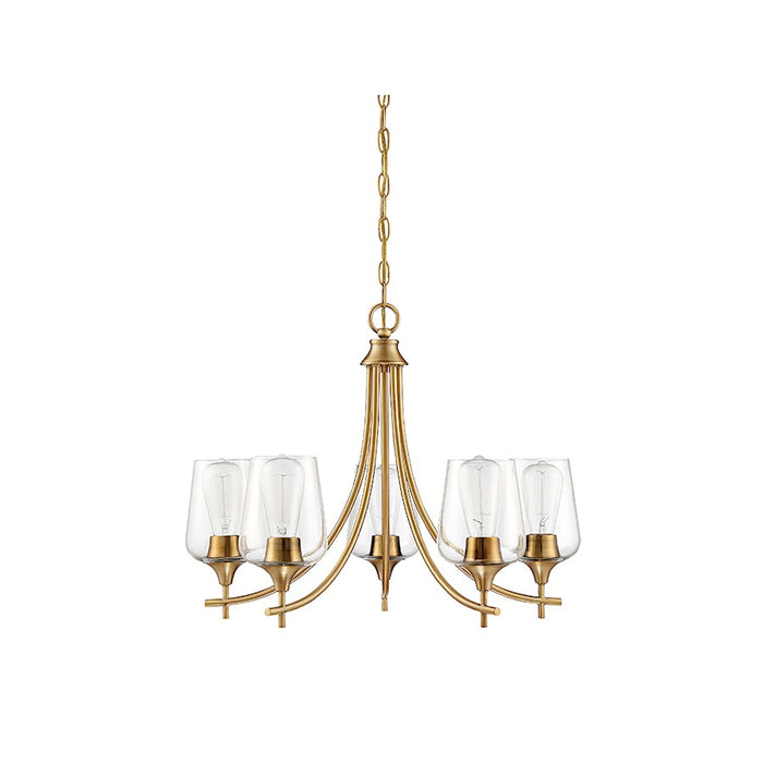 Savoy House Octave 5-Light Chandelier, Warm Brass