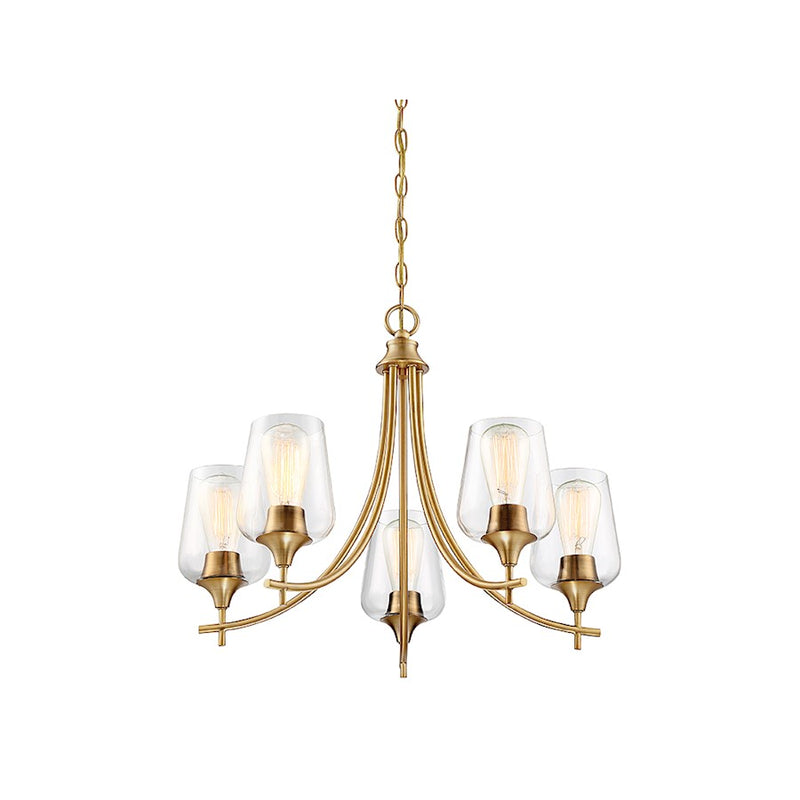 Savoy House Octave 5-Light Chandelier, Warm Brass