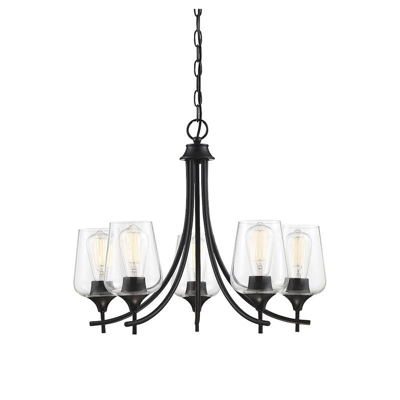 Savoy House Octave 5-Light Chandelier, Black