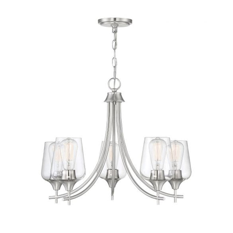 Savoy House Octave 5-Light Chandelier, Satin Nickel