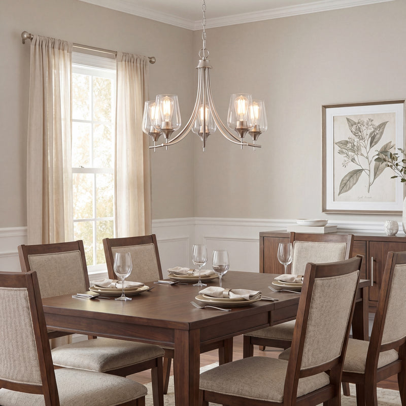 Savoy House Octave 5-Light Chandelier, Satin Nickel