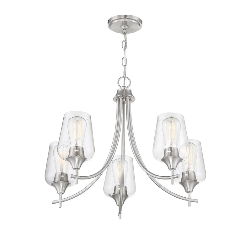 Savoy House Octave 5-Light Chandelier, Satin Nickel