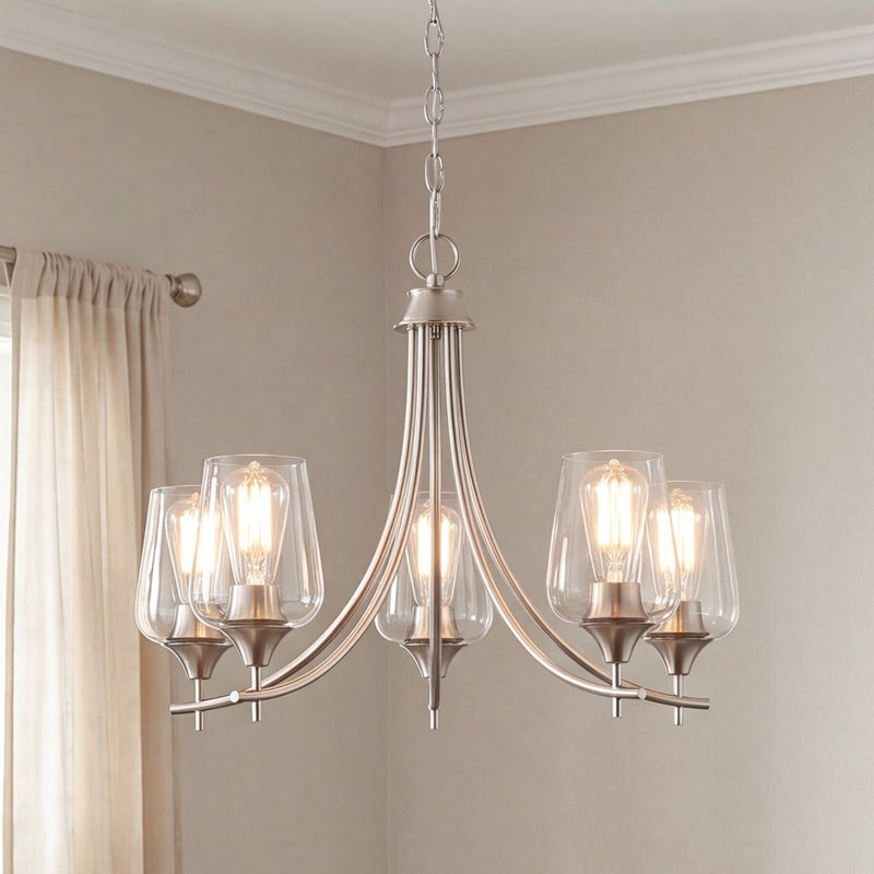 Savoy House Octave 5-Light Chandelier, Satin Nickel